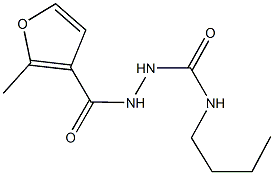 N-butyl-2-(2-methyl-3-furoyl)hydrazinecarboxamide 구조식 이미지