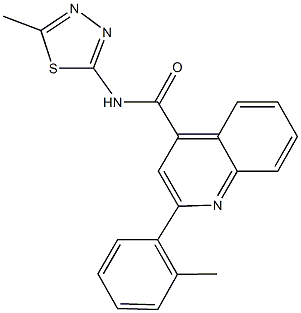 2-(2-methylphenyl)-N-(5-methyl-1,3,4-thiadiazol-2-yl)quinoline-4-carboxamide Structure