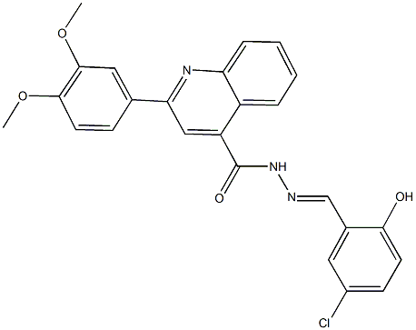 N'-(5-chloro-2-hydroxybenzylidene)-2-(3,4-dimethoxyphenyl)-4-quinolinecarbohydrazide 구조식 이미지