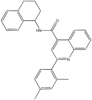 2-(2,4-dimethylphenyl)-N-(1,2,3,4-tetrahydro-1-naphthalenyl)-4-quinolinecarboxamide Structure
