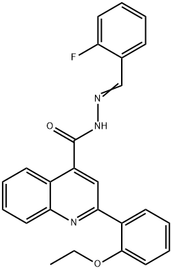 2-(2-ethoxyphenyl)-N'-(2-fluorobenzylidene)-4-quinolinecarbohydrazide 구조식 이미지