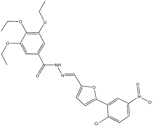 N'-[(5-{2-chloro-5-nitrophenyl}-2-furyl)methylene]-3,4,5-triethoxybenzohydrazide 구조식 이미지