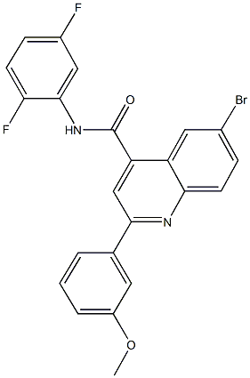 6-bromo-N-(2,5-difluorophenyl)-2-(3-methoxyphenyl)-4-quinolinecarboxamide Structure