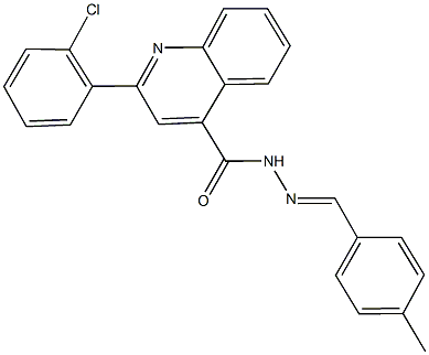 2-(2-chlorophenyl)-N'-(4-methylbenzylidene)-4-quinolinecarbohydrazide 구조식 이미지