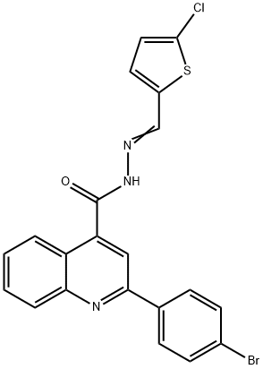 2-(4-bromophenyl)-N'-[(5-chloro-2-thienyl)methylene]-4-quinolinecarbohydrazide 구조식 이미지