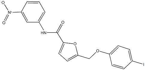 N-{3-nitrophenyl}-5-[(4-iodophenoxy)methyl]-2-furamide 구조식 이미지