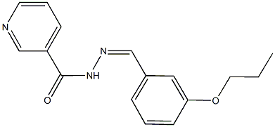 N'-(3-propoxybenzylidene)nicotinohydrazide 구조식 이미지