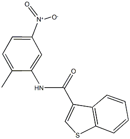 N-{5-nitro-2-methylphenyl}-1-benzothiophene-3-carboxamide Structure