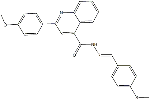 2-(4-methoxyphenyl)-N'-[4-(methylsulfanyl)benzylidene]-4-quinolinecarbohydrazide 구조식 이미지