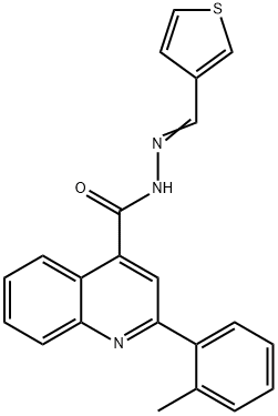 2-(2-methylphenyl)-N'-(3-thienylmethylene)-4-quinolinecarbohydrazide Structure