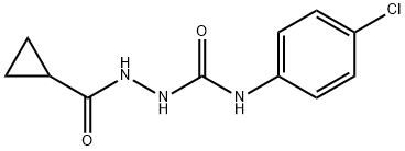 N-(4-chlorophenyl)-2-(cyclopropylcarbonyl)hydrazinecarboxamide 구조식 이미지