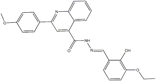 N'-(3-ethoxy-2-hydroxybenzylidene)-2-(4-methoxyphenyl)-4-quinolinecarbohydrazide 구조식 이미지