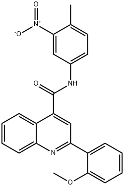 N-{3-nitro-4-methylphenyl}-2-(2-methoxyphenyl)-4-quinolinecarboxamide Structure