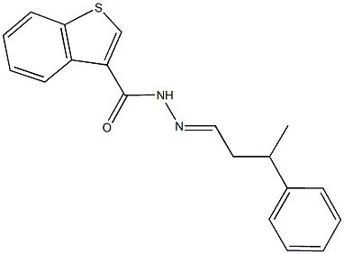 N'-(3-phenylbutylidene)-1-benzothiophene-3-carbohydrazide 구조식 이미지