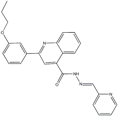 2-(3-propoxyphenyl)-N'-(2-pyridinylmethylene)-4-quinolinecarbohydrazide Structure