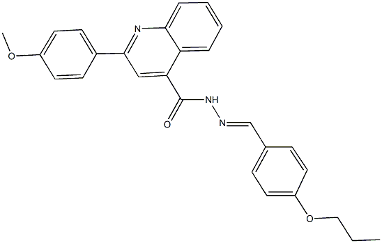 2-(4-methoxyphenyl)-N'-(4-propoxybenzylidene)-4-quinolinecarbohydrazide Structure