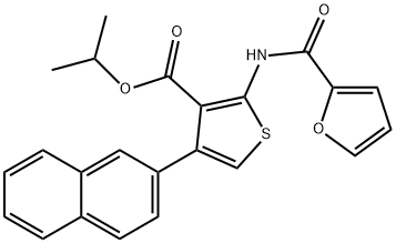 isopropyl 2-(2-furoylamino)-4-(2-naphthyl)-3-thiophenecarboxylate Structure