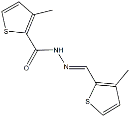 3-methyl-N'-[(3-methyl-2-thienyl)methylene]-2-thiophenecarbohydrazide Structure
