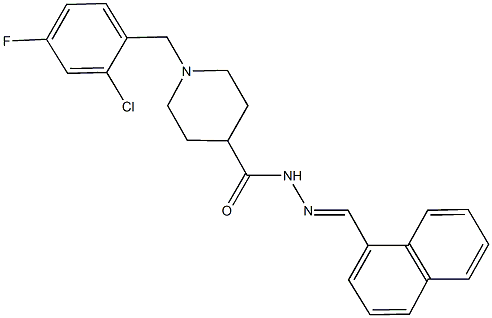 1-(2-chloro-4-fluorobenzyl)-N'-(1-naphthylmethylene)-4-piperidinecarbohydrazide Structure