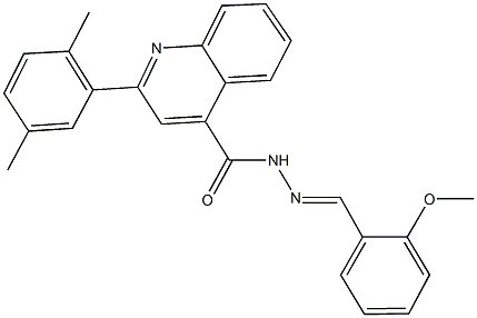 2-(2,5-dimethylphenyl)-N'-(2-methoxybenzylidene)-4-quinolinecarbohydrazide 구조식 이미지