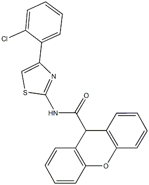 N-[4-(2-chlorophenyl)-1,3-thiazol-2-yl]-9H-xanthene-9-carboxamide Structure