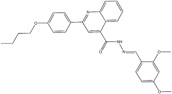 2-(4-butoxyphenyl)-N'-(2,4-dimethoxybenzylidene)-4-quinolinecarbohydrazide Structure