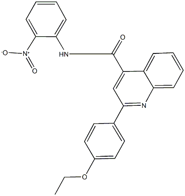 2-(4-ethoxyphenyl)-N-{2-nitrophenyl}-4-quinolinecarboxamide 구조식 이미지