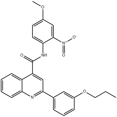 N-{2-nitro-4-methoxyphenyl}-2-(3-propoxyphenyl)quinoline-4-carboxamide Structure