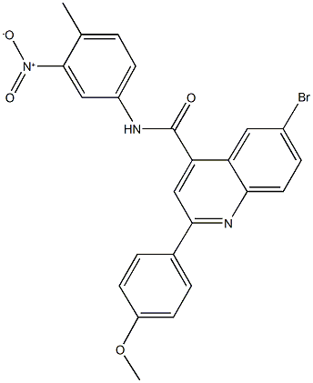 6-bromo-N-{3-nitro-4-methylphenyl}-2-(4-methoxyphenyl)-4-quinolinecarboxamide Structure