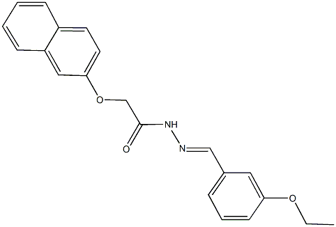 N'-(3-ethoxybenzylidene)-2-(2-naphthyloxy)acetohydrazide 구조식 이미지