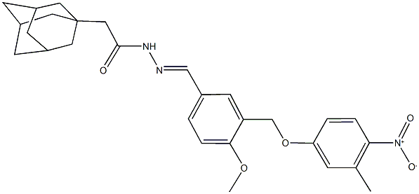 2-(1-adamantyl)-N'-[3-({4-nitro-3-methylphenoxy}methyl)-4-methoxybenzylidene]acetohydrazide Structure