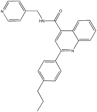 2-(4-propylphenyl)-N-(4-pyridinylmethyl)-4-quinolinecarboxamide 구조식 이미지