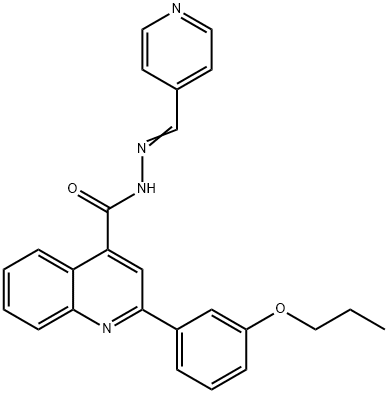 2-(3-propoxyphenyl)-N'-(4-pyridinylmethylene)-4-quinolinecarbohydrazide Structure