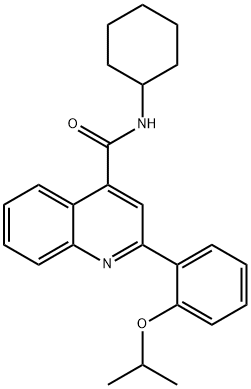 N-cyclohexyl-2-(2-isopropoxyphenyl)-4-quinolinecarboxamide 구조식 이미지