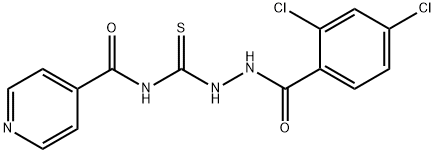 N-{[2-(2,4-dichlorobenzoyl)hydrazino]carbothioyl}isonicotinamide Structure