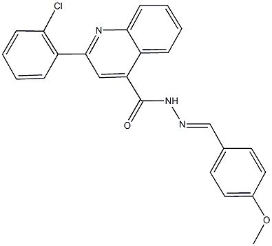2-(2-chlorophenyl)-N'-(4-methoxybenzylidene)-4-quinolinecarbohydrazide Structure