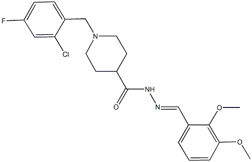 1-(2-chloro-4-fluorobenzyl)-N'-(2,3-dimethoxybenzylidene)-4-piperidinecarbohydrazide Structure