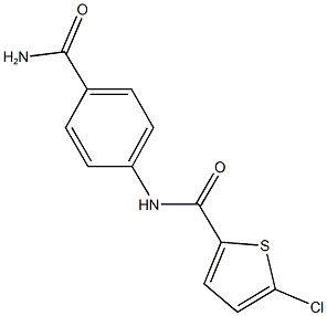 N-[4-(aminocarbonyl)phenyl]-5-chloro-2-thiophenecarboxamide Structure