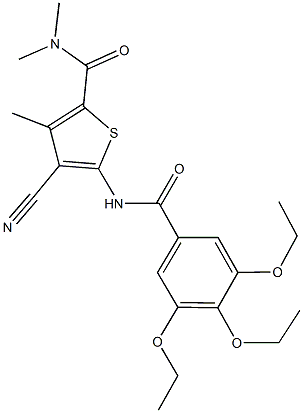 4-cyano-N,N,3-trimethyl-5-[(3,4,5-triethoxybenzoyl)amino]thiophene-2-carboxamide Structure