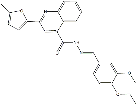 N'-(4-ethoxy-3-methoxybenzylidene)-2-(5-methyl-2-furyl)-4-quinolinecarbohydrazide 구조식 이미지