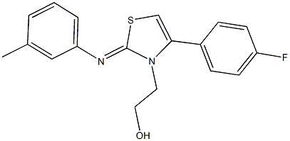 2-(4-(4-fluorophenyl)-2-[(3-methylphenyl)imino]-1,3-thiazol-3(2H)-yl)ethanol 구조식 이미지