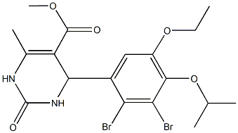 methyl 4-(2,3-dibromo-5-ethoxy-4-isopropoxyphenyl)-6-methyl-2-oxo-1,2,3,4-tetrahydropyrimidine-5-carboxylate Structure