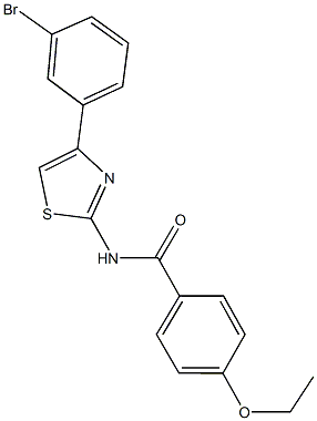 N-[4-(3-bromophenyl)-1,3-thiazol-2-yl]-4-ethoxybenzamide 구조식 이미지