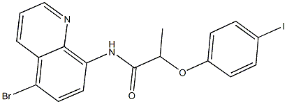 N-(5-bromo-8-quinolinyl)-2-(4-iodophenoxy)propanamide 구조식 이미지