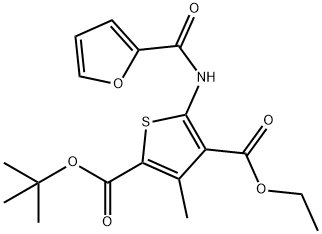 2-tert-butyl 4-ethyl 5-(2-furoylamino)-3-methyl-2,4-thiophenedicarboxylate Structure