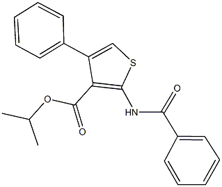 isopropyl 2-(benzoylamino)-4-phenyl-3-thiophenecarboxylate 구조식 이미지