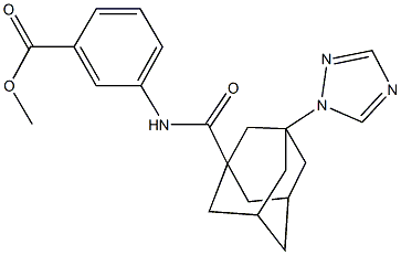 methyl 3-({[3-(1H-1,2,4-triazol-1-yl)-1-adamantyl]carbonyl}amino)benzoate Structure