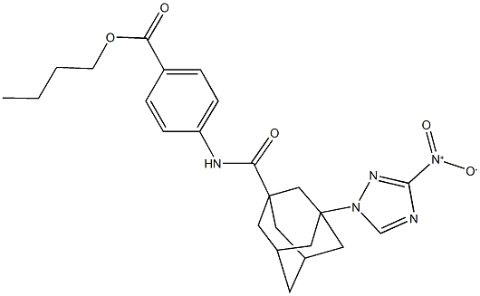 butyl 4-{[(3-{3-nitro-1H-1,2,4-triazol-1-yl}-1-adamantyl)carbonyl]amino}benzoate Structure