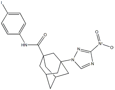 3-{3-nitro-1H-1,2,4-triazol-1-yl}-N-(4-iodophenyl)-1-adamantanecarboxamide Structure