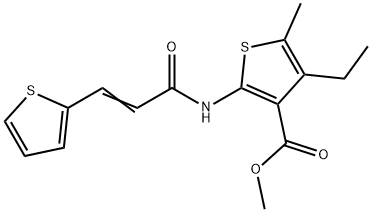 methyl 4-ethyl-5-methyl-2-{[3-(2-thienyl)acryloyl]amino}-3-thiophenecarboxylate 구조식 이미지